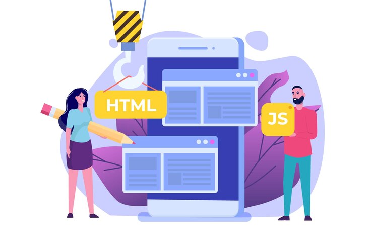 Vector software de programación o aplicación, concepto de desarrollo web y front-end.