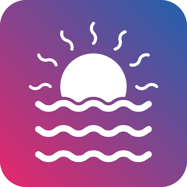 un sol en un agua con un sol en el medio