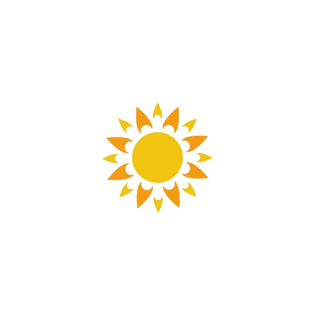 Un sol amarillo con un fondo blanco.