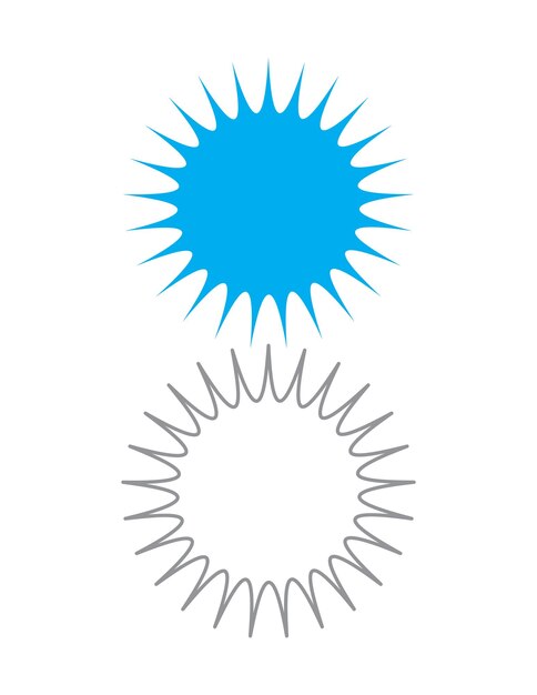 un sol azul con un círculo azul en él