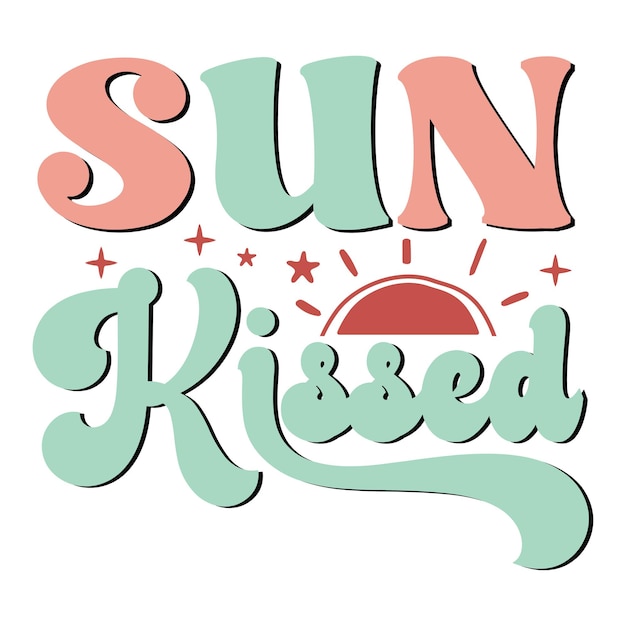 Sol besó Retro SVG