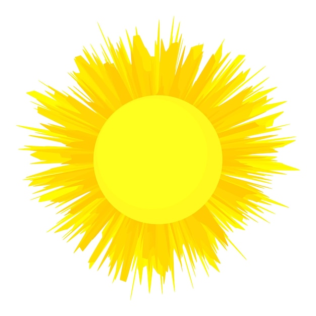 El sol brilla icono Ilustración de dibujos animados del sol brilla icono de vector para web