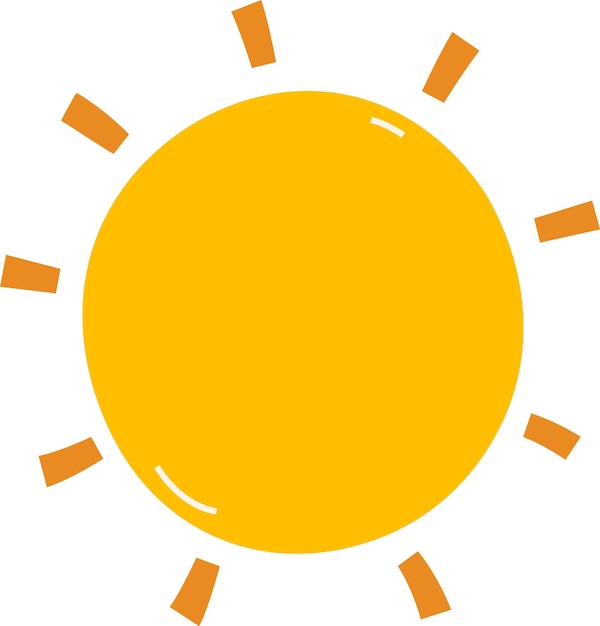 El sol brillando dibujado a mano
