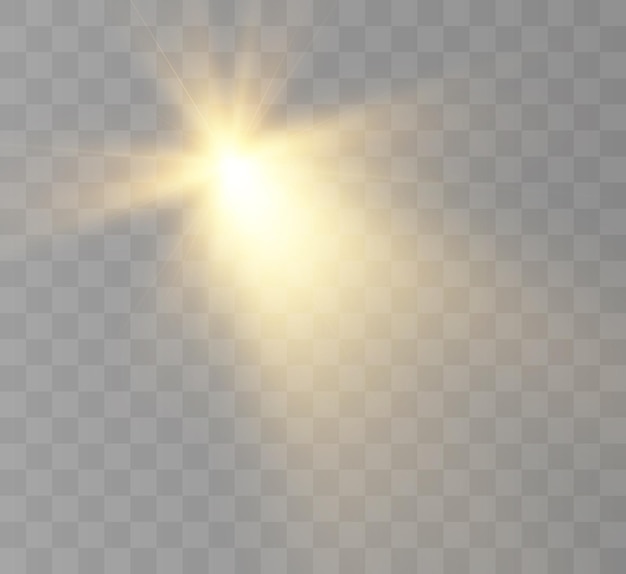 El sol brillante brilla con rayos cálidos ilustración