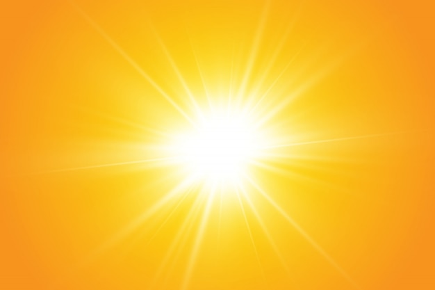 Sol cálido. Rayos solares leto.bliki