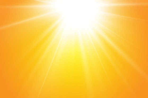 Sol cálido. Rayos solares leto.bliki