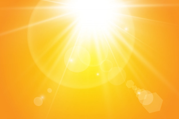 Sol cálido. Rayos solares leto.bliki