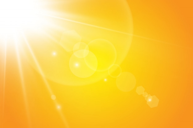 Sol cálido. Rayos solares leto.bliki