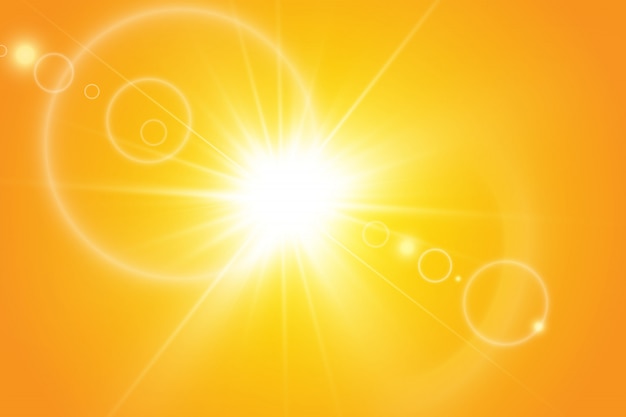 Sol cálido. Rayos solares leto.bliki.