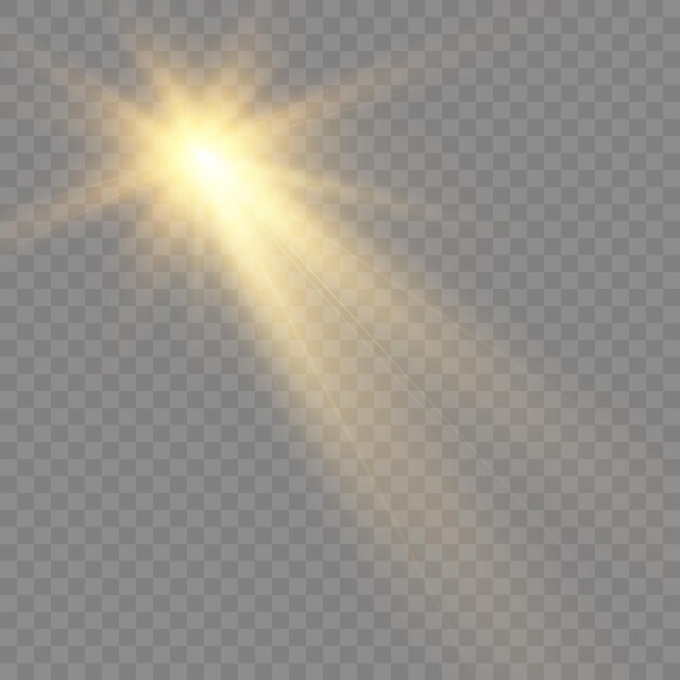 Sol cálido sobre un fondo transparente Ilustración vectorial