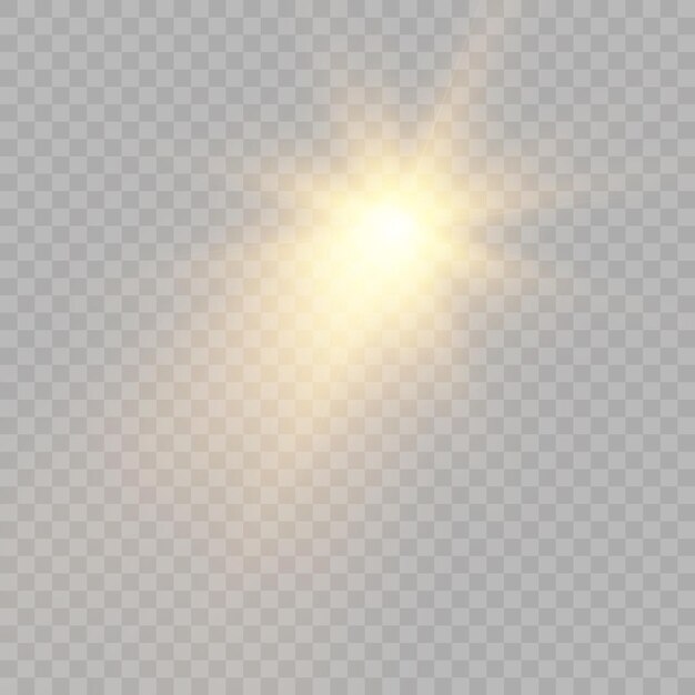 Sol cálido sobre un fondo transparente Ilustración vectorial