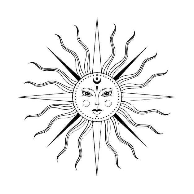 El sol con una cara