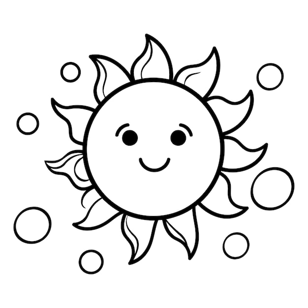 Vector el sol clipart la luz del sol el sol clip art símbolo clipart el tiempo de verano el clima el rayo de sol el amanecer y el atardecer