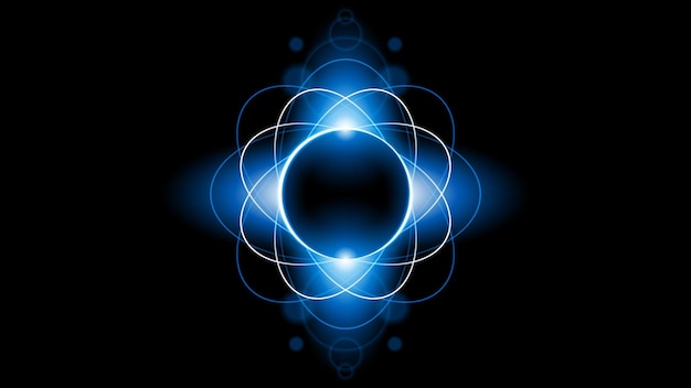 Sol Eclipse Fuego Fondo Oscuro Vector Luna Diseño Estilo Espacio Ciencia Resplandor Luz