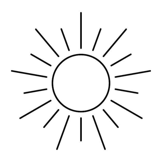 Sol icono Vector ilustración stock imagen