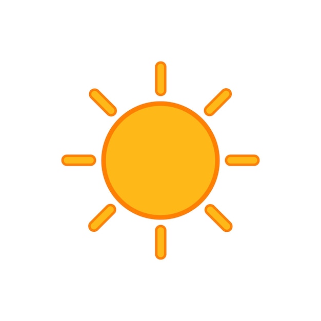 Sol icono verano ilustración símbolo sol vector