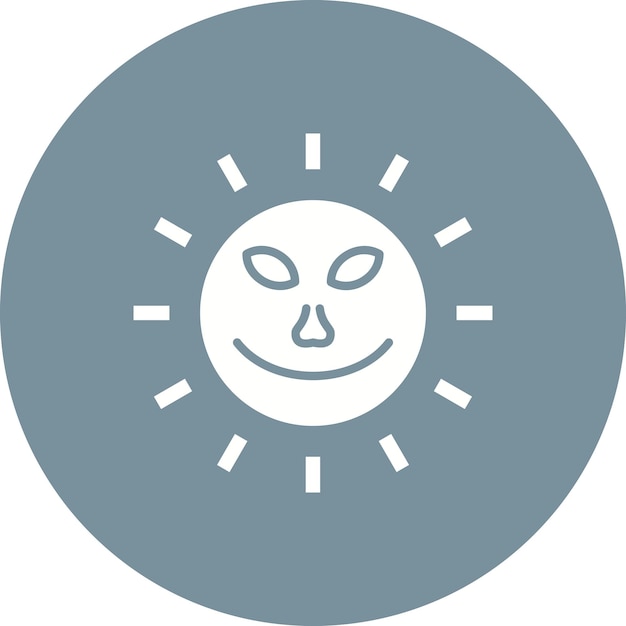 Vector sol con imagen vectorial de icono de cara se puede usar para estacional