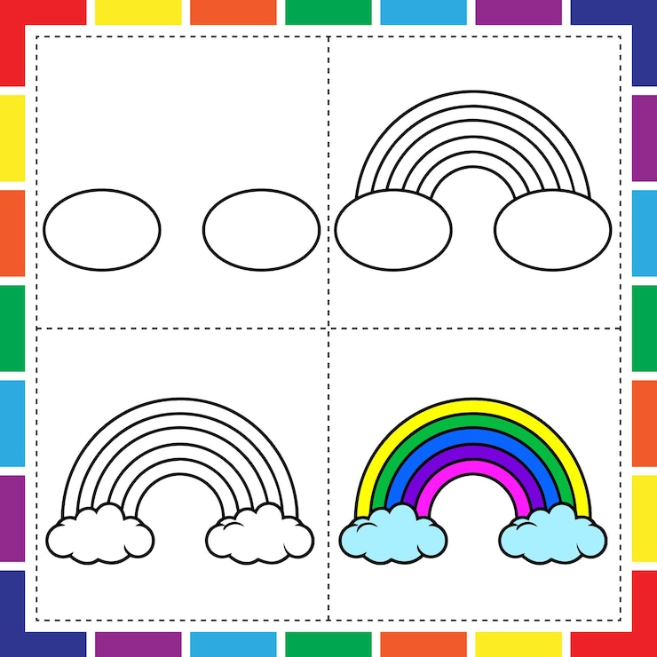 Vector el sol, la luna, las estrellas, las nubes, el arco iris, el vector, el conjunto, los elementos del cielo, la colección, el sol, la luna, las estrellas y las nubes.