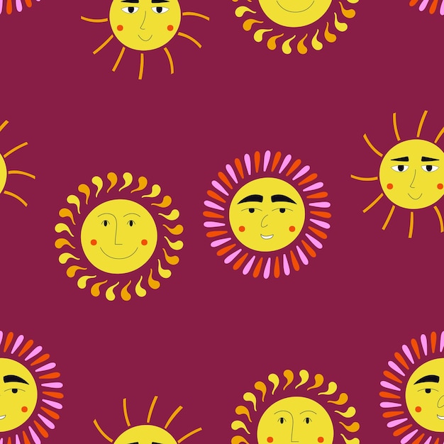 Vector sol sonriente personaje abstracto mascota diseño cara graciosa lindo iconx9
