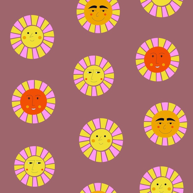 Sol sonriente personaje abstracto mascota diseño cara graciosa lindo iconx9