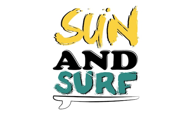 Vector sol y surf suéltate surfing beach diseño de california california surfing barcos playa colorida svg