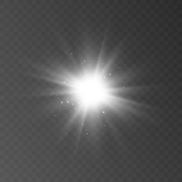 Vector sol vectorial brillante aislado en un fondo transparente para la ilustración vectorial