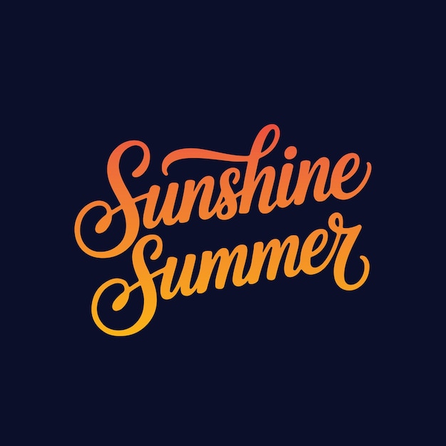 Sol de verano clima cálido camiseta de caligrafía plantilla de diseño