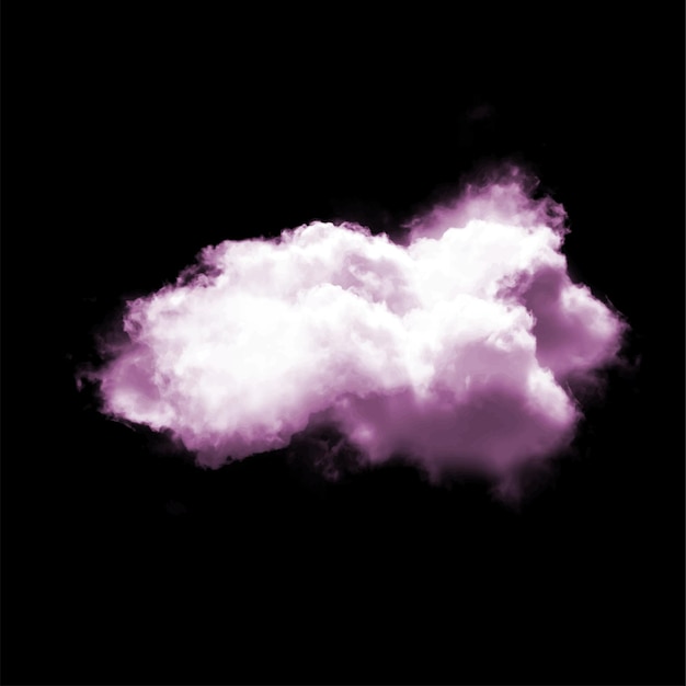 Vector una sola forma de nube blanca aislada sobre un fondo sólido nube cumulus