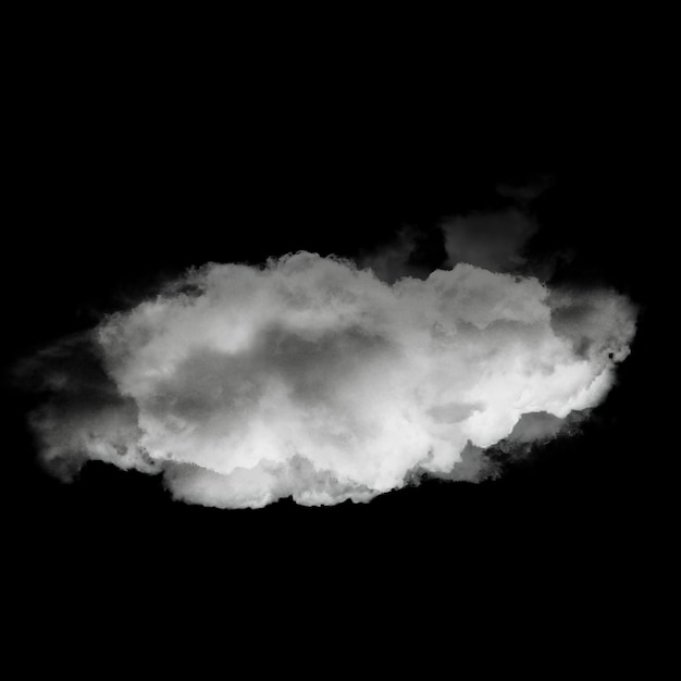 Vector una sola forma de nube blanca aislada sobre un fondo sólido nube cumulus