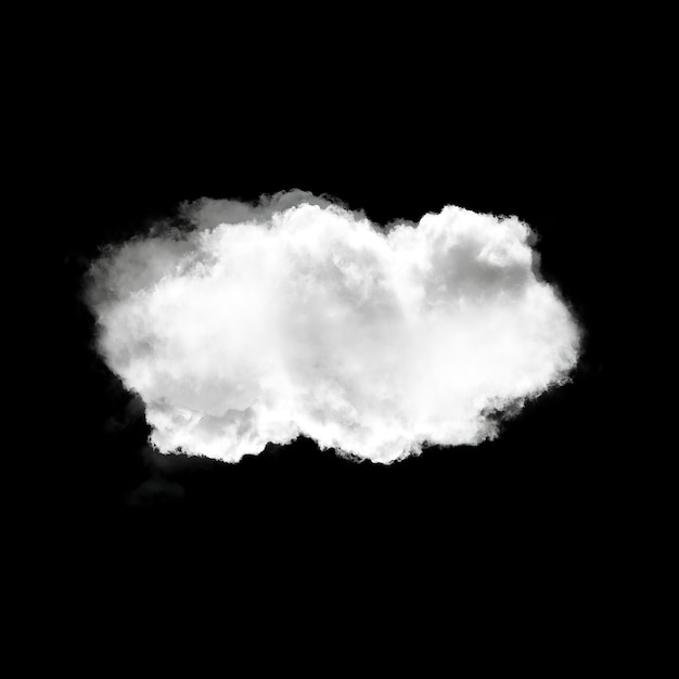 Vector una sola forma de nube blanca aislada sobre un fondo sólido nube cumulus