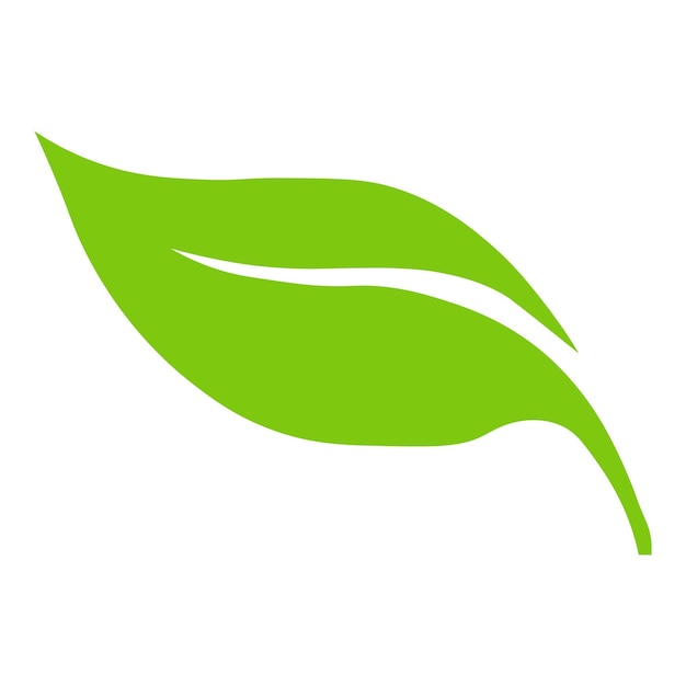 Una sola hoja verde que representa el vector de poblaciones de concepto ecológico