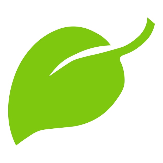 Una sola hoja verde que representa el vector de poblaciones de concepto ecológico