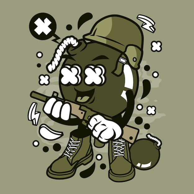 Soldado Bomb Cartoon