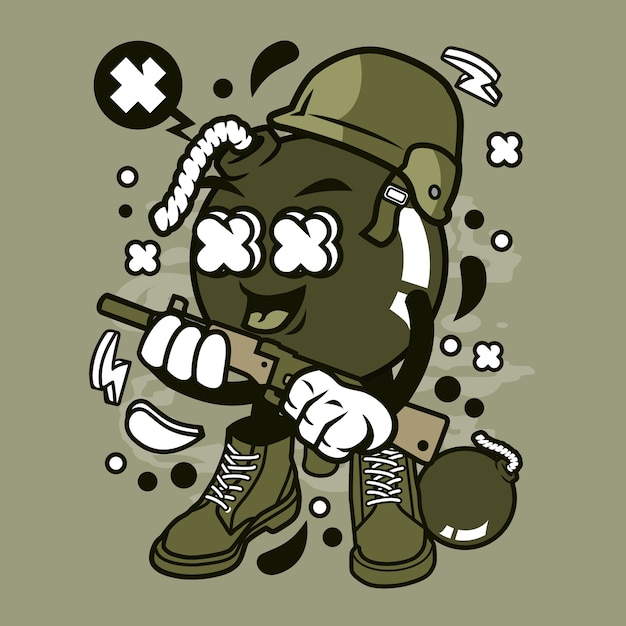 Soldado bomb cartoon