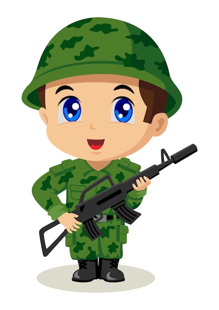 Vector soldado chibi