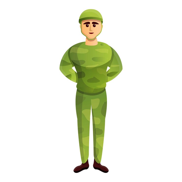 Vector soldado con icono de casco icono vectorial de soldado con casco para diseño web aislado sobre fondo blanco