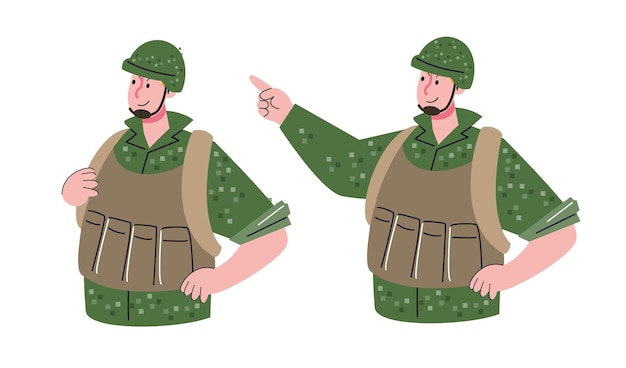 Soldado con uniforme militar