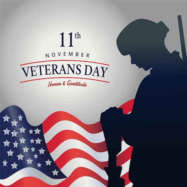 Los soldados militares honran el 11 de noviembre en el día de los veteranos.