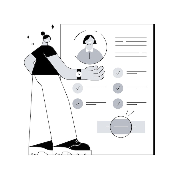 Solicitar empleo concepto abstracto ilustración vectorial