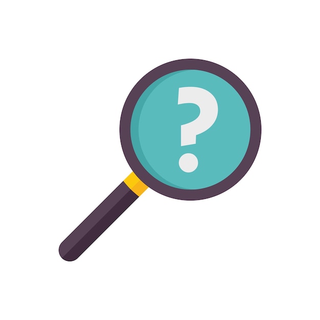 Solicitar icono de lupa vector plano Formulario en línea Pantalla de archivo aislada