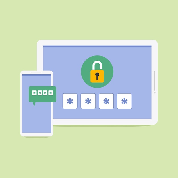 Vector solicitud de código de contraseña de computadora para datos privados en línea