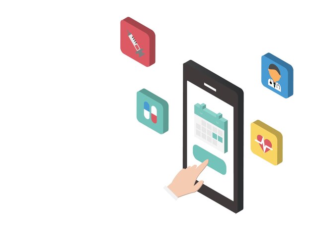 solicitud de licencia por enfermedad en línea a través del teléfono móvil para reunirse con el médico