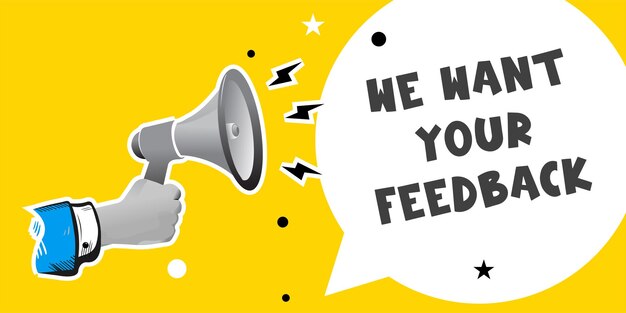 Solicitud de retroalimentación urgente Comparta sus opiniones Valoramos su contribución