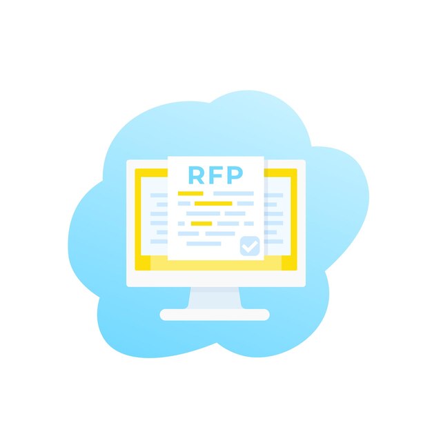 Solicitud de RFP para la ilustración de vector de propuesta