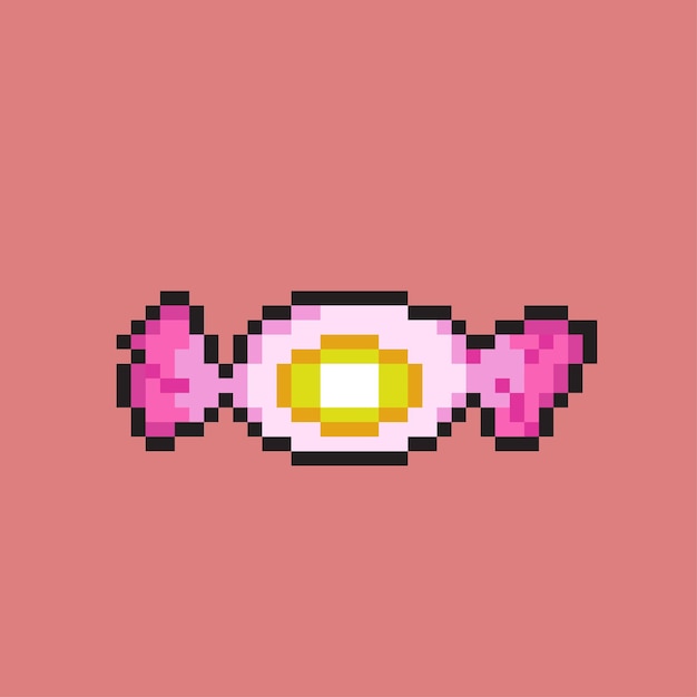 solo caramelo rosa en estilo pixel art