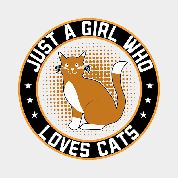 Sólo una chica que ama el diseño de camisetas de gatos