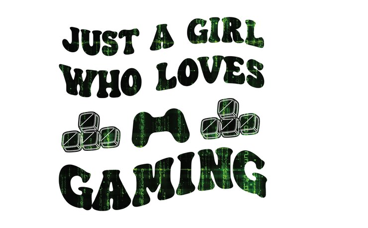 Vector sólo una chica que ama los juegos