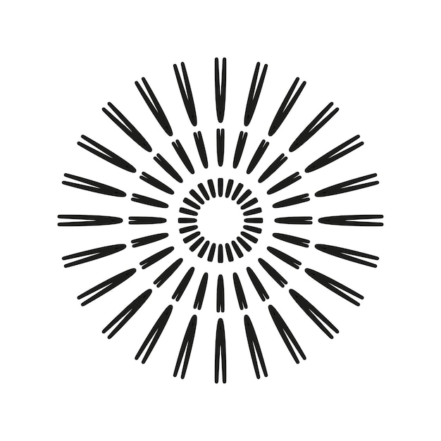 Un solo copo de nieve dibujado ilustración vectorial de Doodle aislado en un fondo blanco elemento de invierno