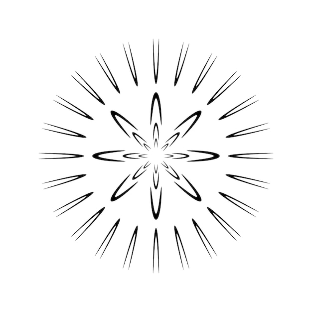 Un solo copo de nieve dibujado ilustración vectorial de Doodle aislado en un fondo blanco elemento de invierno