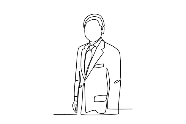 Un solo dibujo de línea continua Embajador de la Diplomacia Profesional Loyer Sung Yongkim